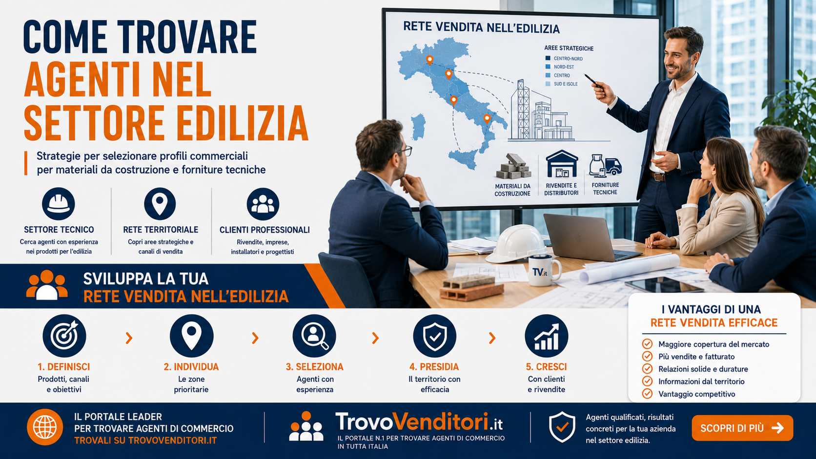 Come trovare agenti di commercio nel settore edilizia e materiali da costruzione