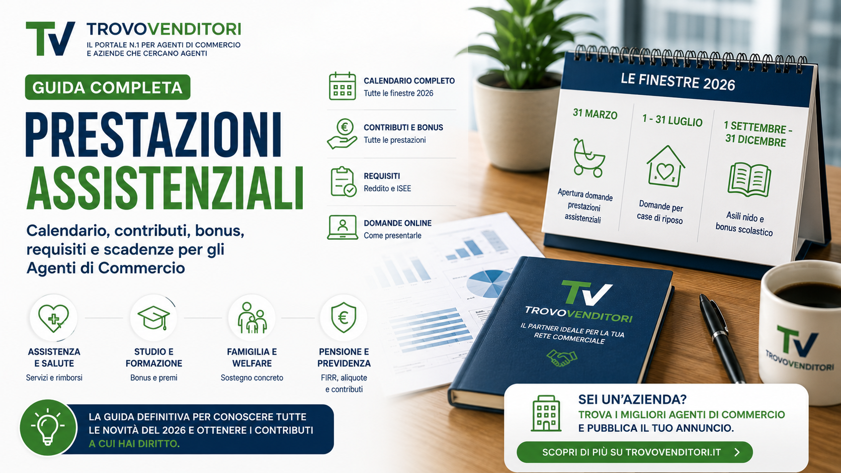 Prestazioni Assistenziali Enasarco 2026: calendario, contributi, bonus e scadenze per gli agenti di commercio (copia)